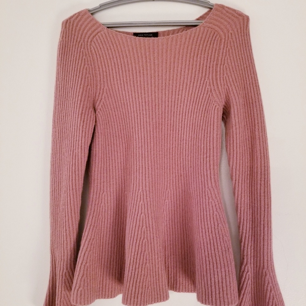Bell Sleeve Peplum Sweater NWOT